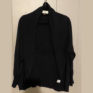 Sonoma Black Cowl Neck Open Front Cardigan